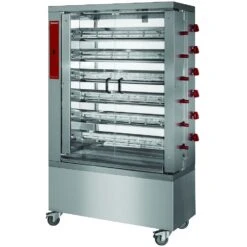 Gas-Hähnchengrill 6-reihig Für 36 Hähnchen - 37,2 KW